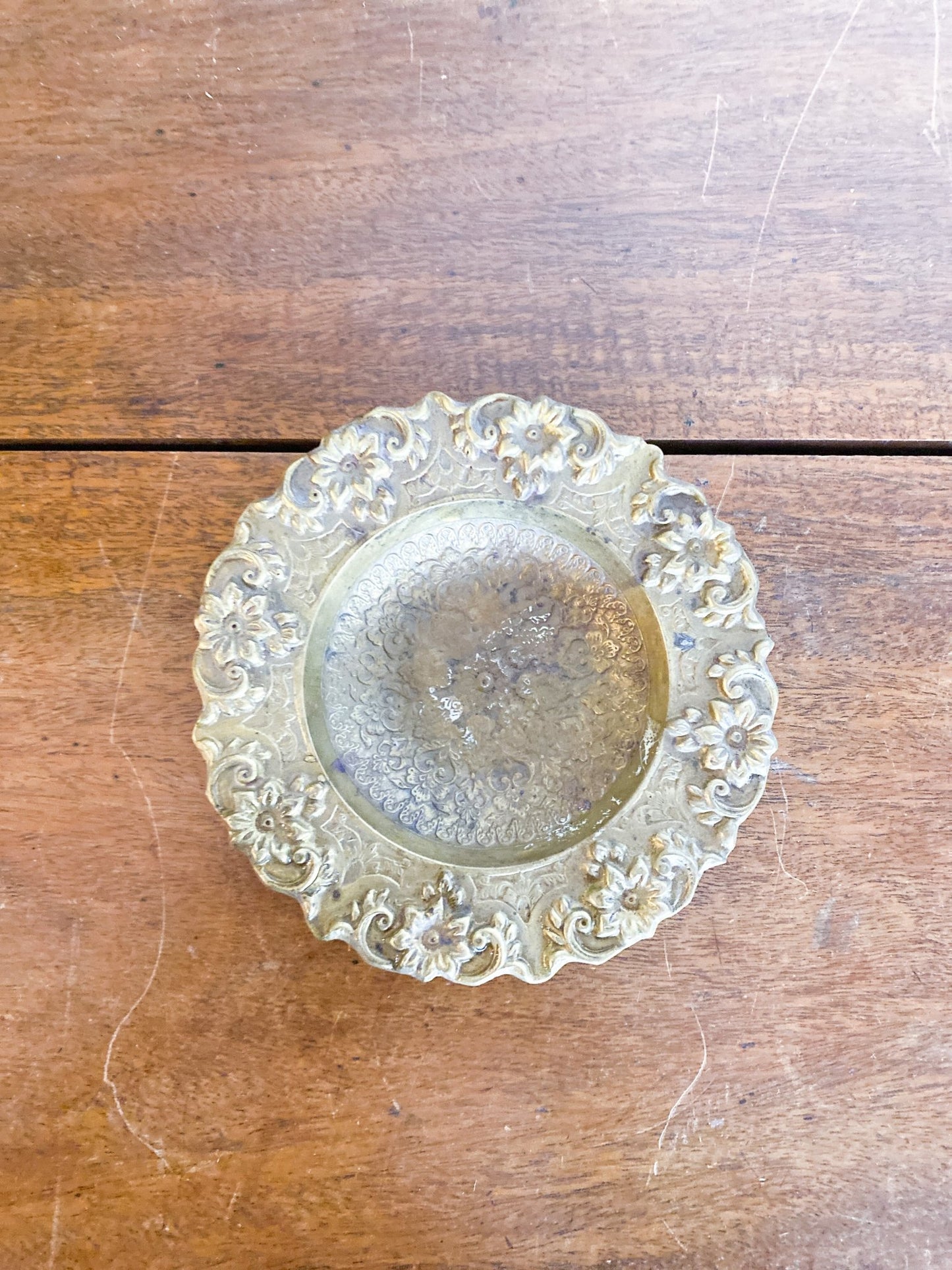Floral Brass Catch-All Dish - Perth Market