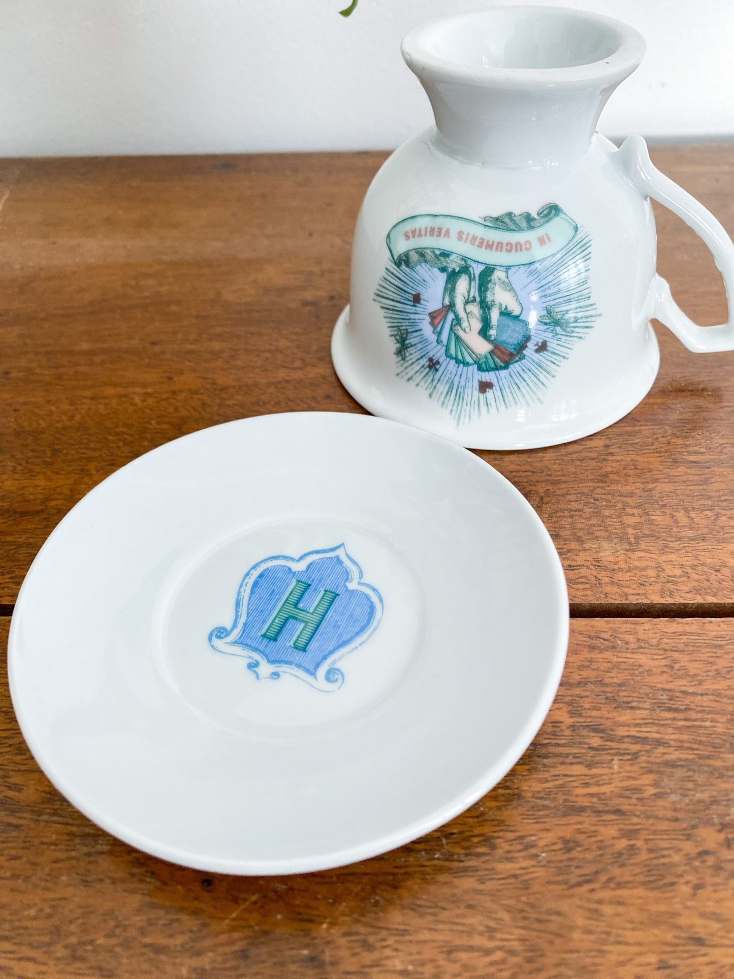 Hendricks Gin, “In Cucumeris Veritas” Teacup + Saucer - Perth Market