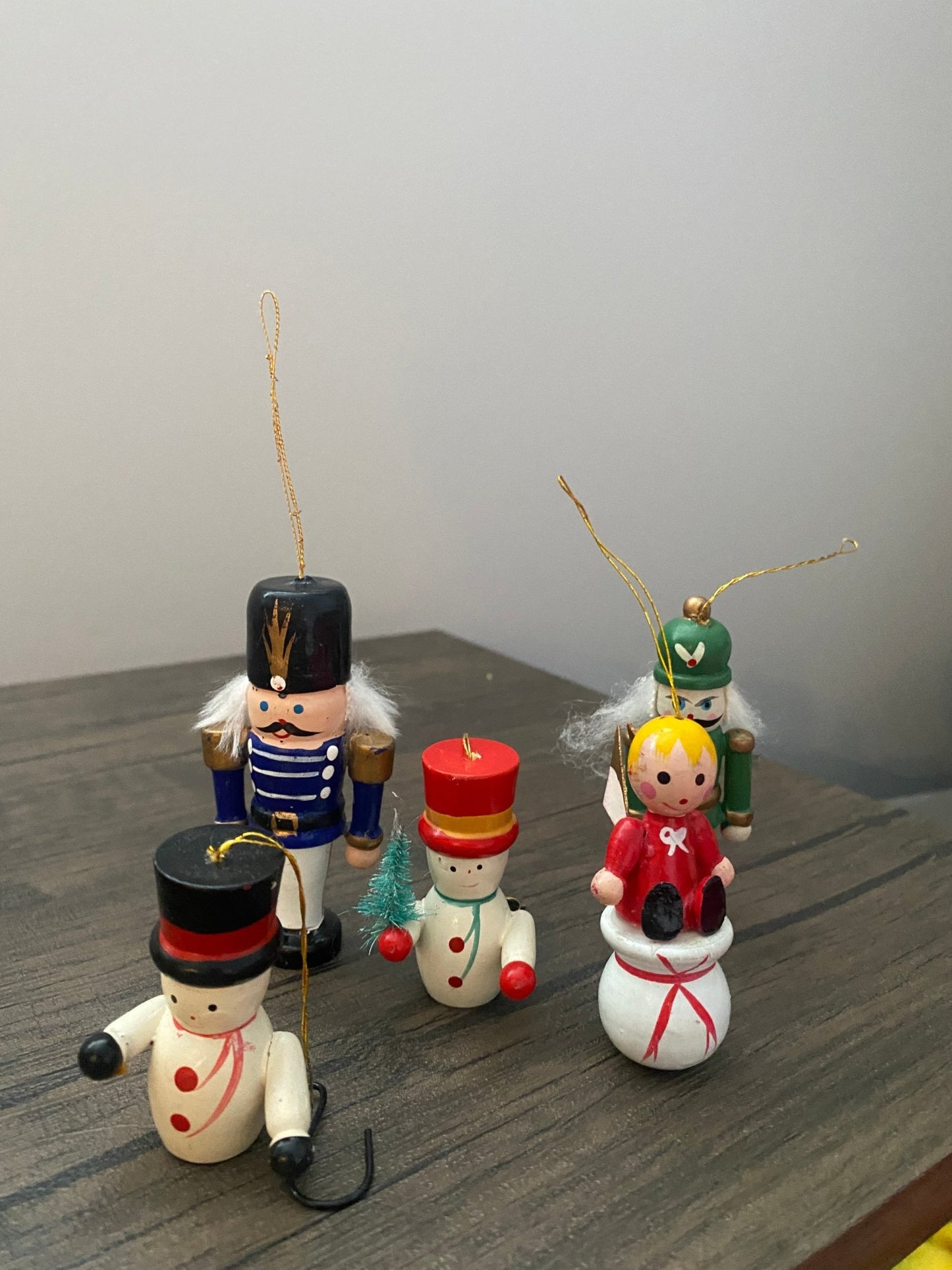 Lot of Vintage Wooden Christmas Ornaments - Perth Market