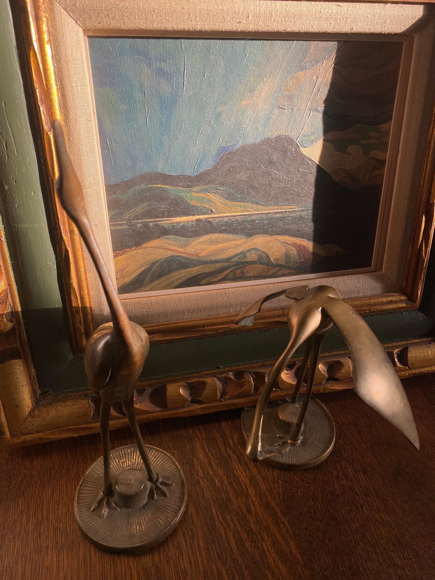Vintage Brass Crane Set - Perth Market
