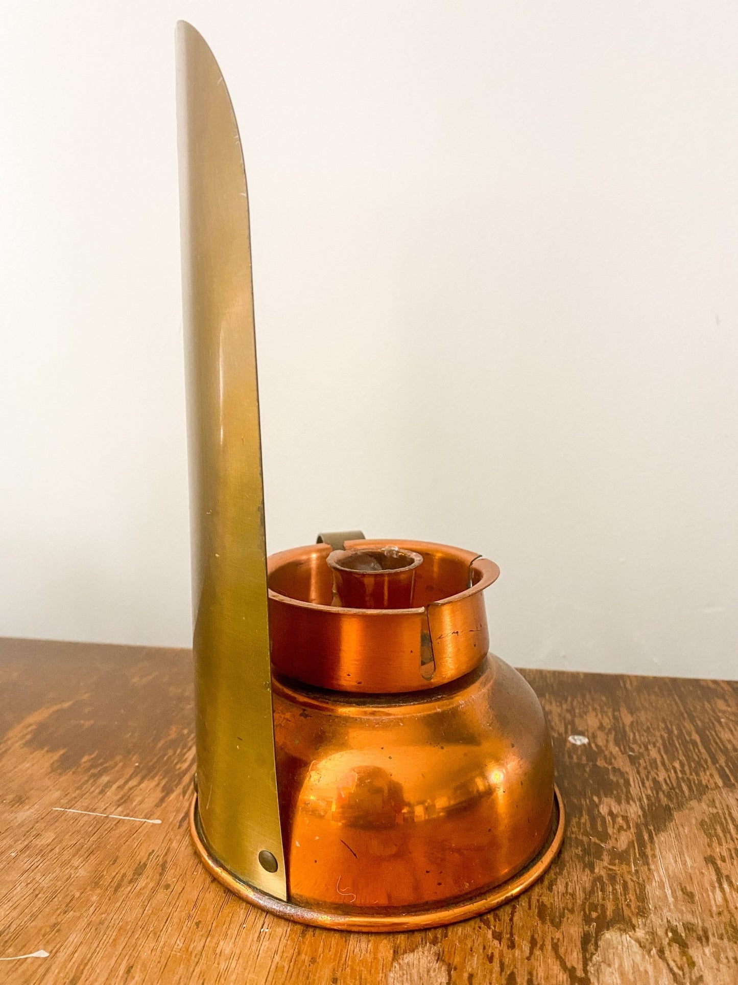 Vintage Copper Craft Guild Copper and Brass Wall Mountable Candle Stick Holder - Perth Market