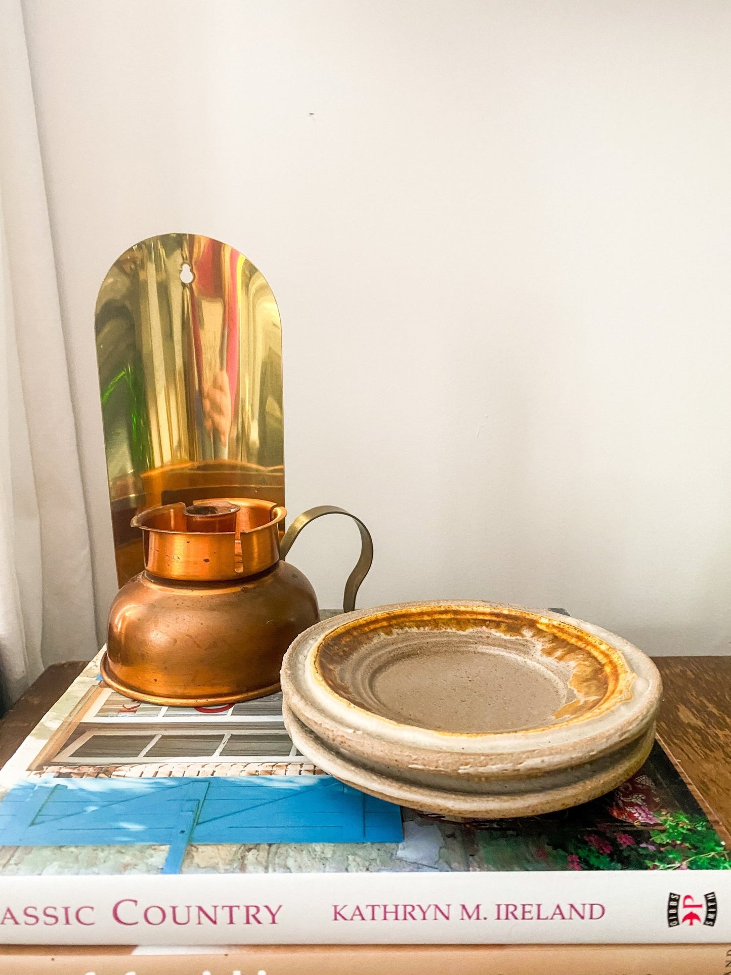 Vintage Copper Craft Guild Copper and Brass Wall Mountable Candle Stick Holder - Perth Market