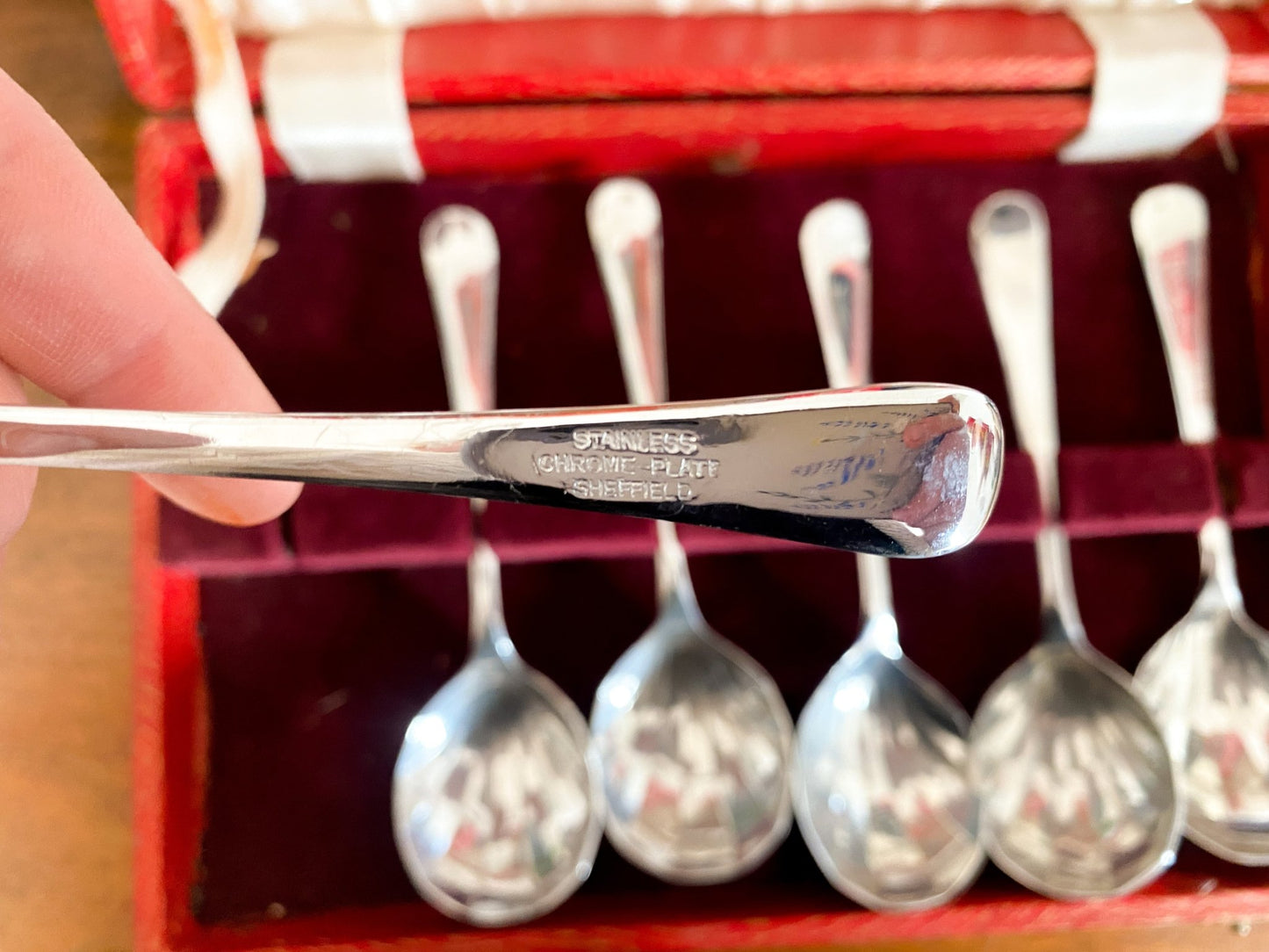 Vintage Sheffield Scalloped Spoon Set - Perth Market