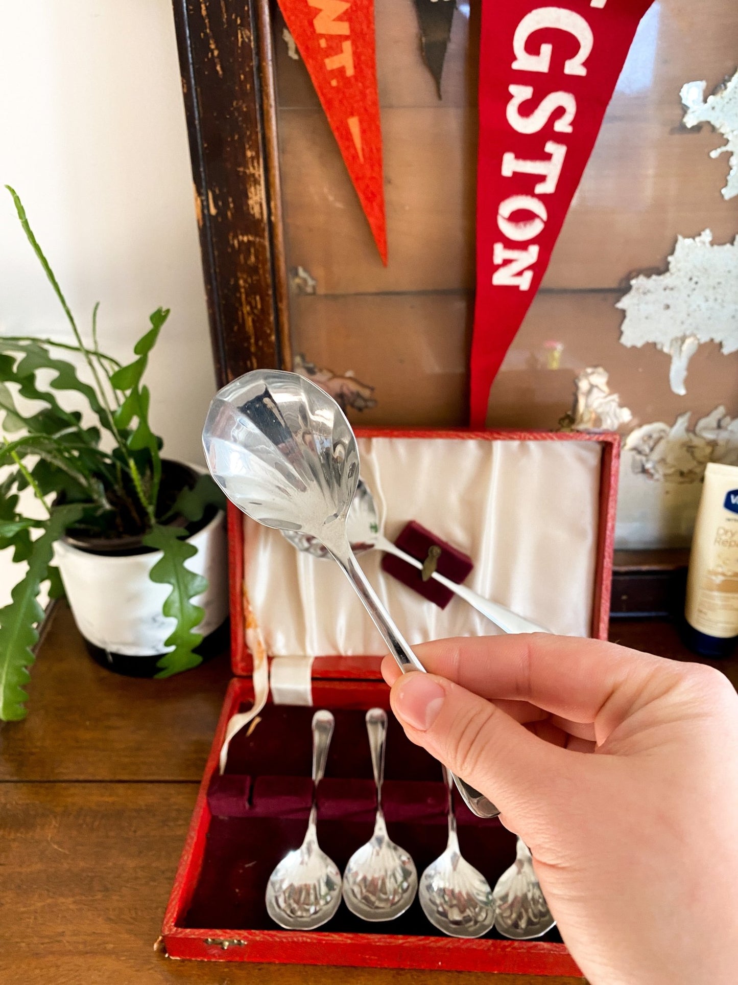Vintage Sheffield Scalloped Spoon Set - Perth Market