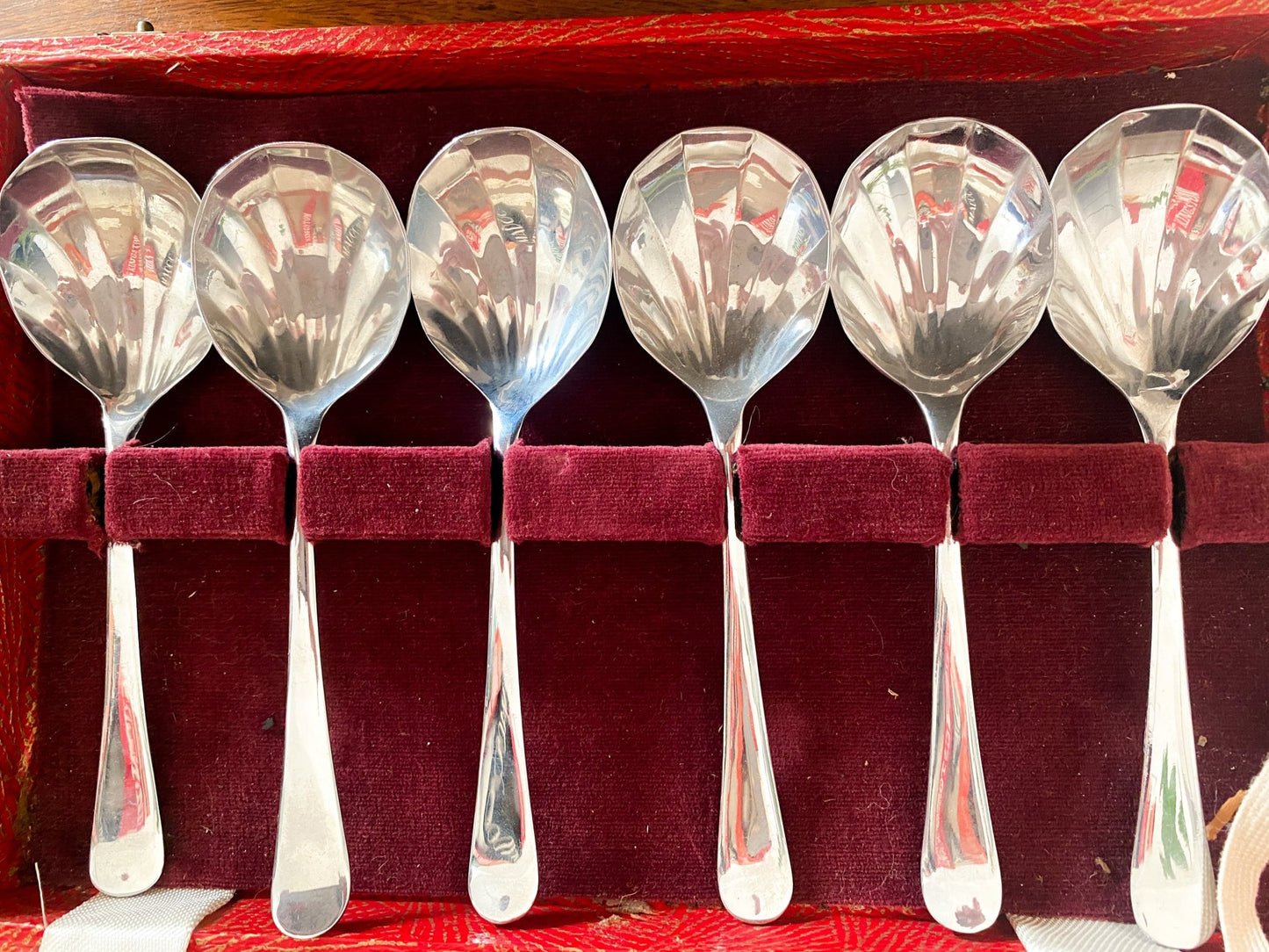 Vintage Sheffield Scalloped Spoon Set - Perth Market