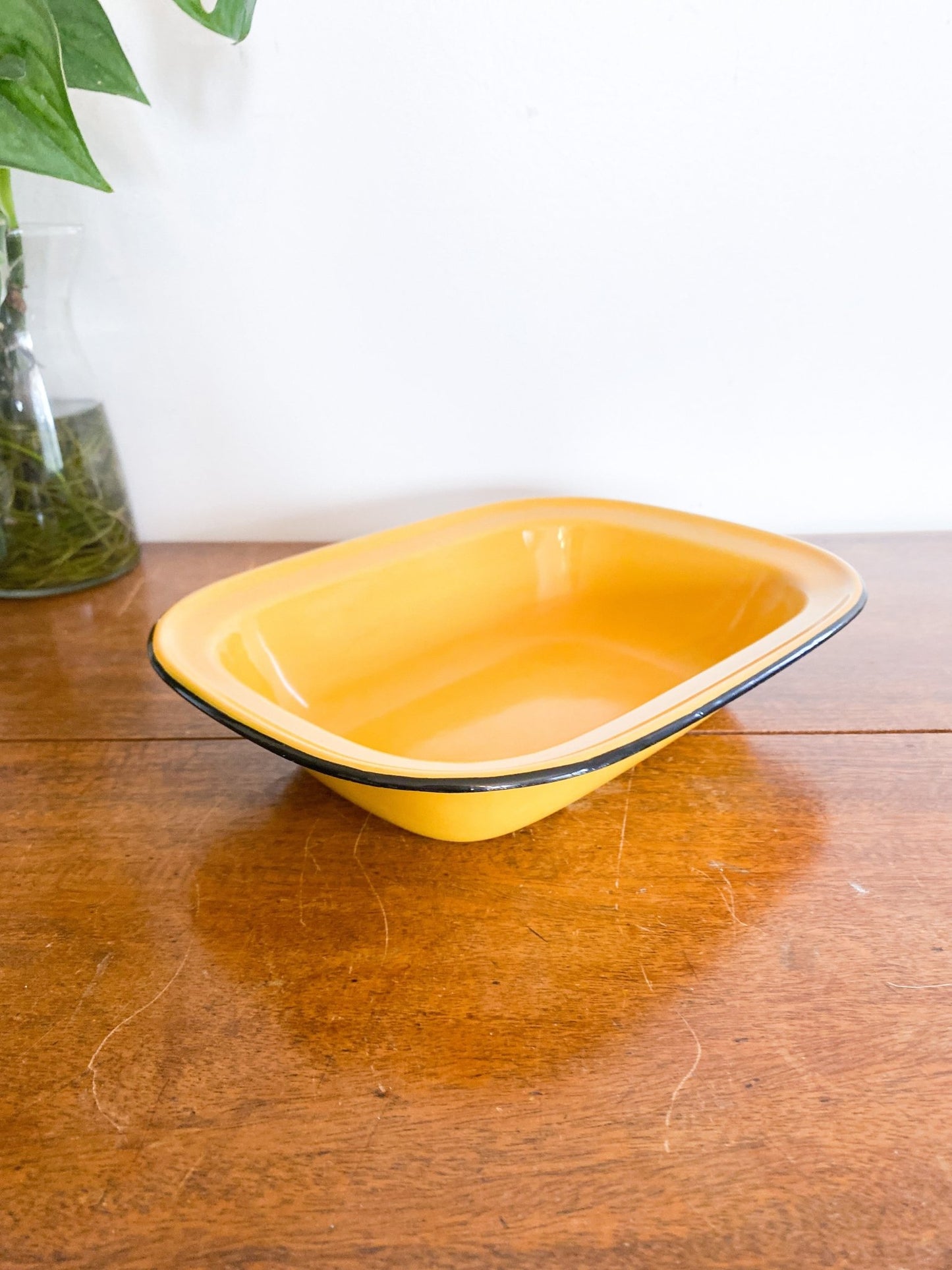 Vintage Yellow Enamel Dish - Perth Market