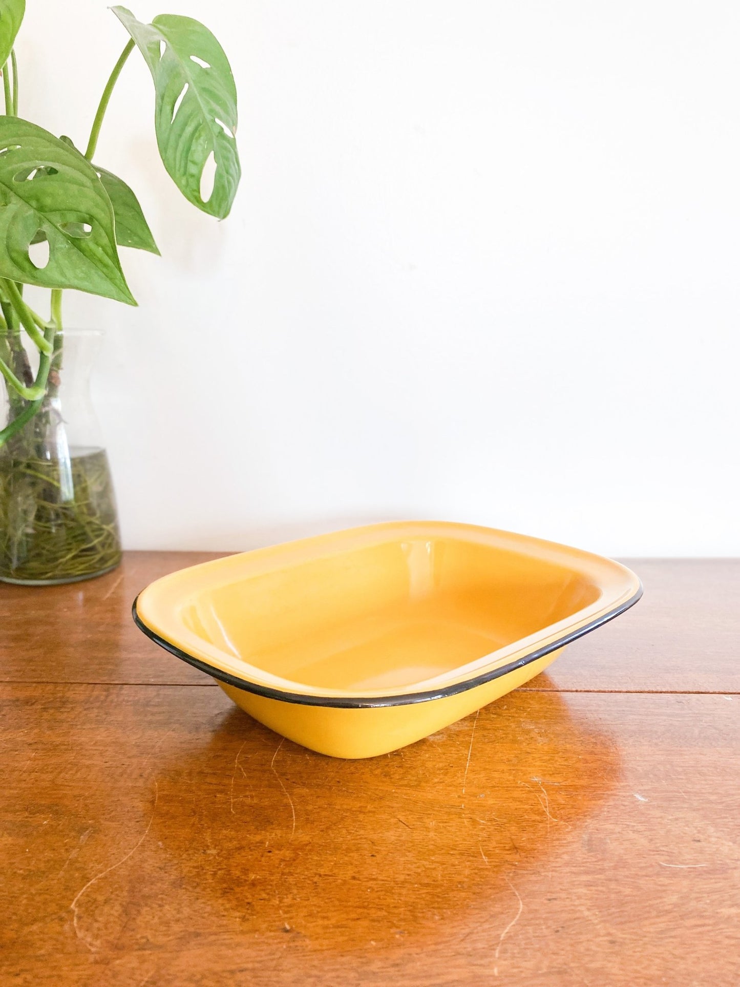 Vintage Yellow Enamel Dish - Perth Market