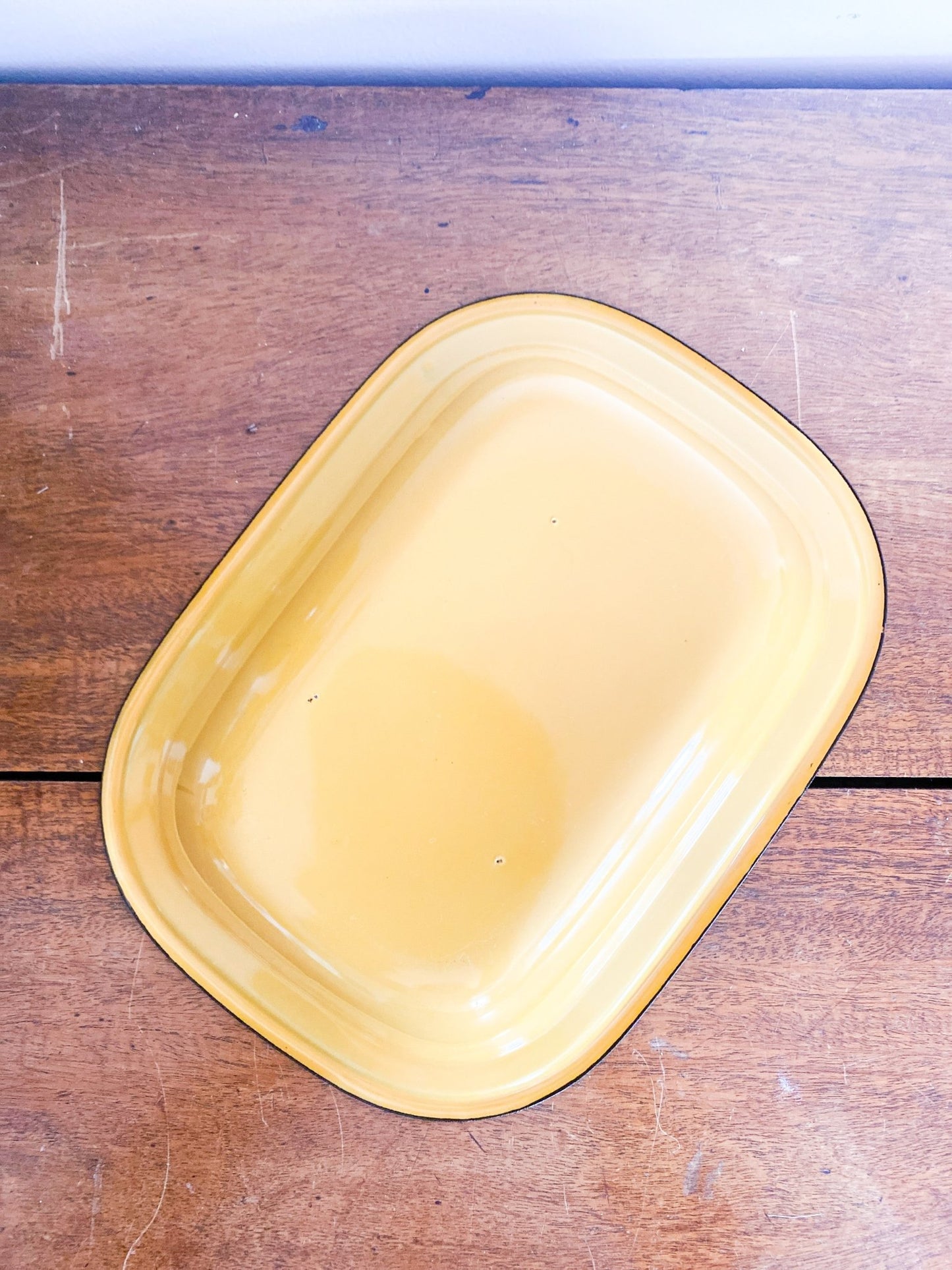 Vintage Yellow Enamel Dish - Perth Market