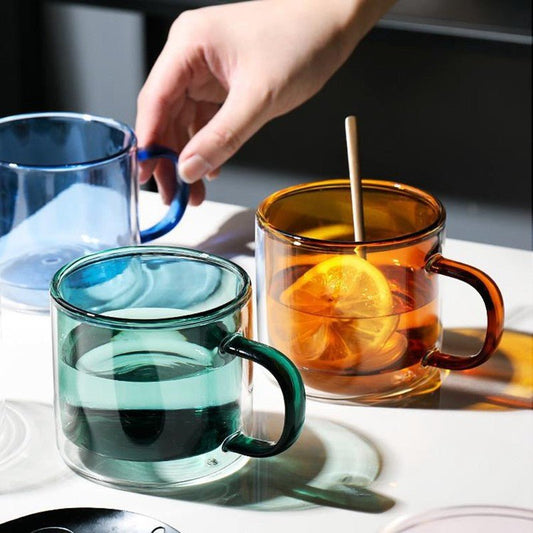 Clear Glass Double Layered Mugs - Perth Market