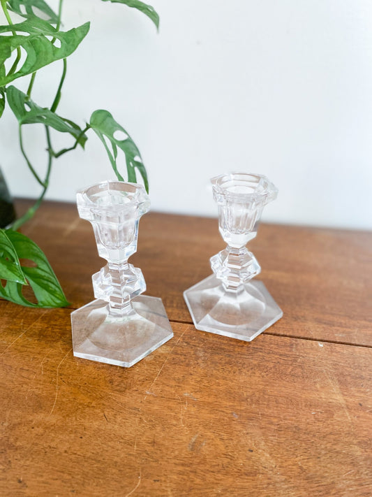 Crystal Candlestick Holders - Perth Market