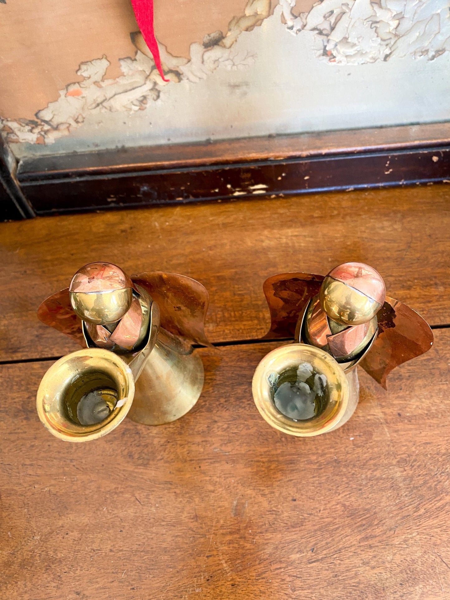 Eaton’s Brass and Copper Angel Candleholder - Perth Market