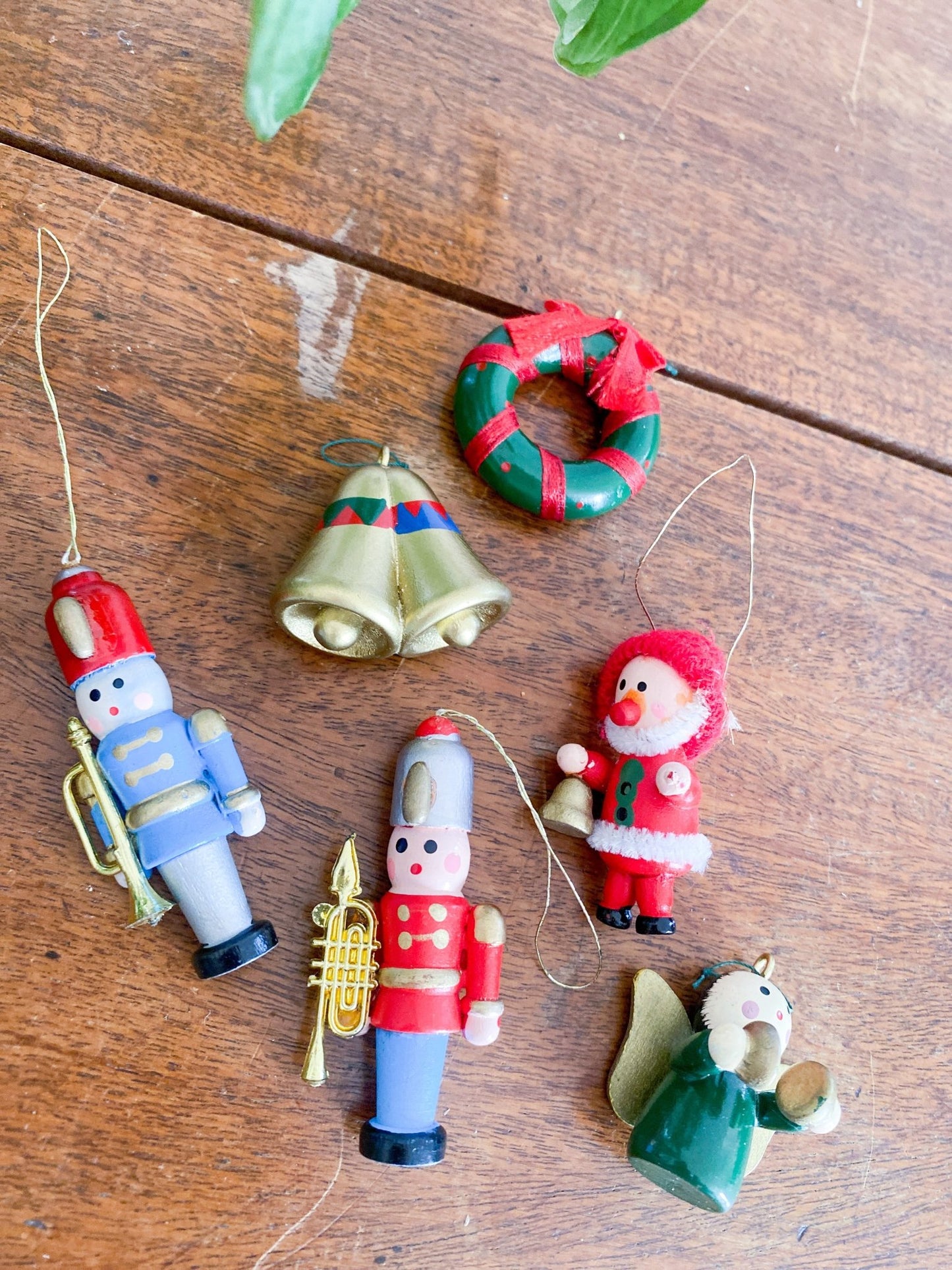 Lot of Vintage Handpainted Wooden Ornaments - Music - Perth Market