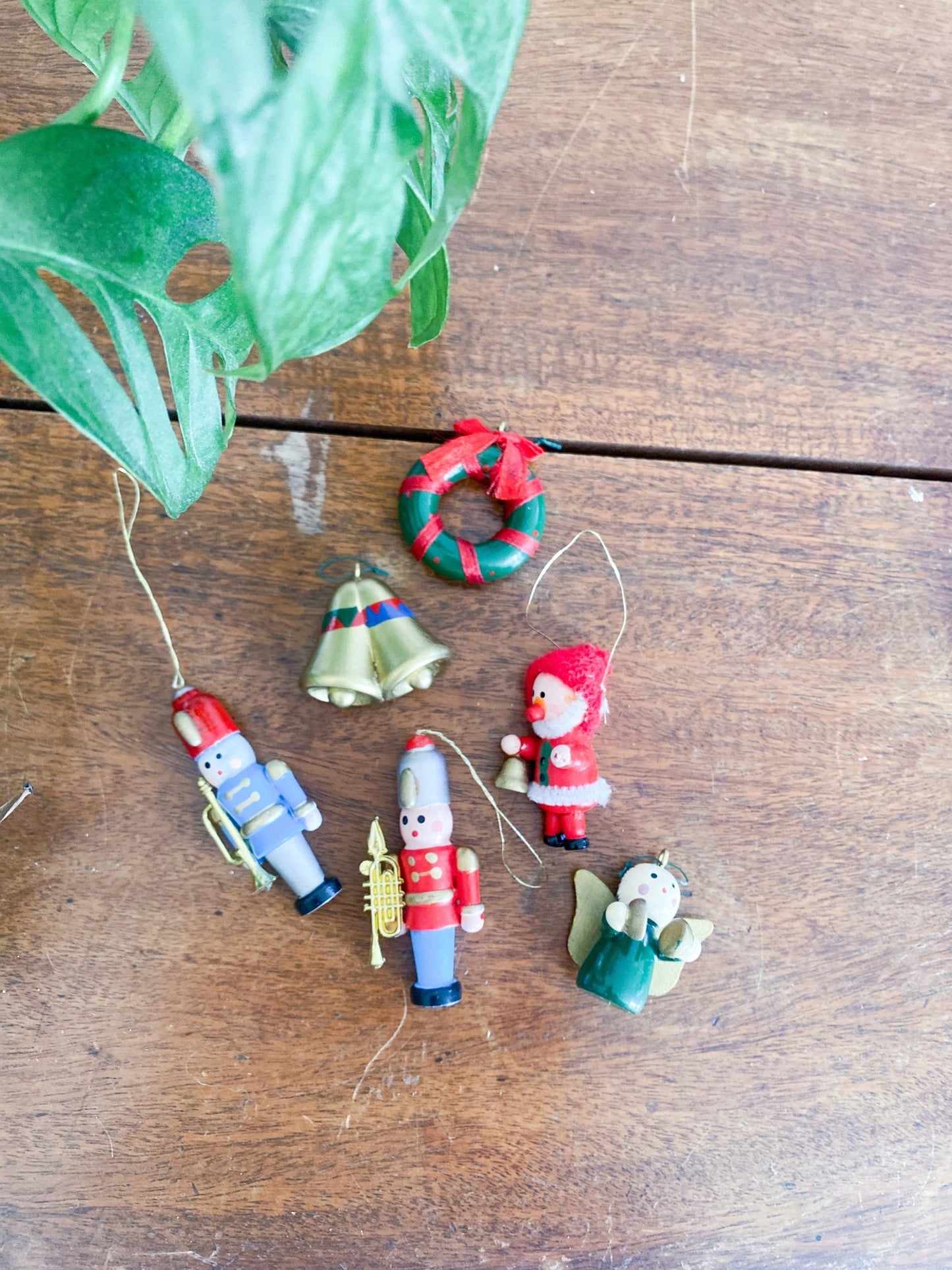 Lot of Vintage Handpainted Wooden Ornaments - Music - Perth Market