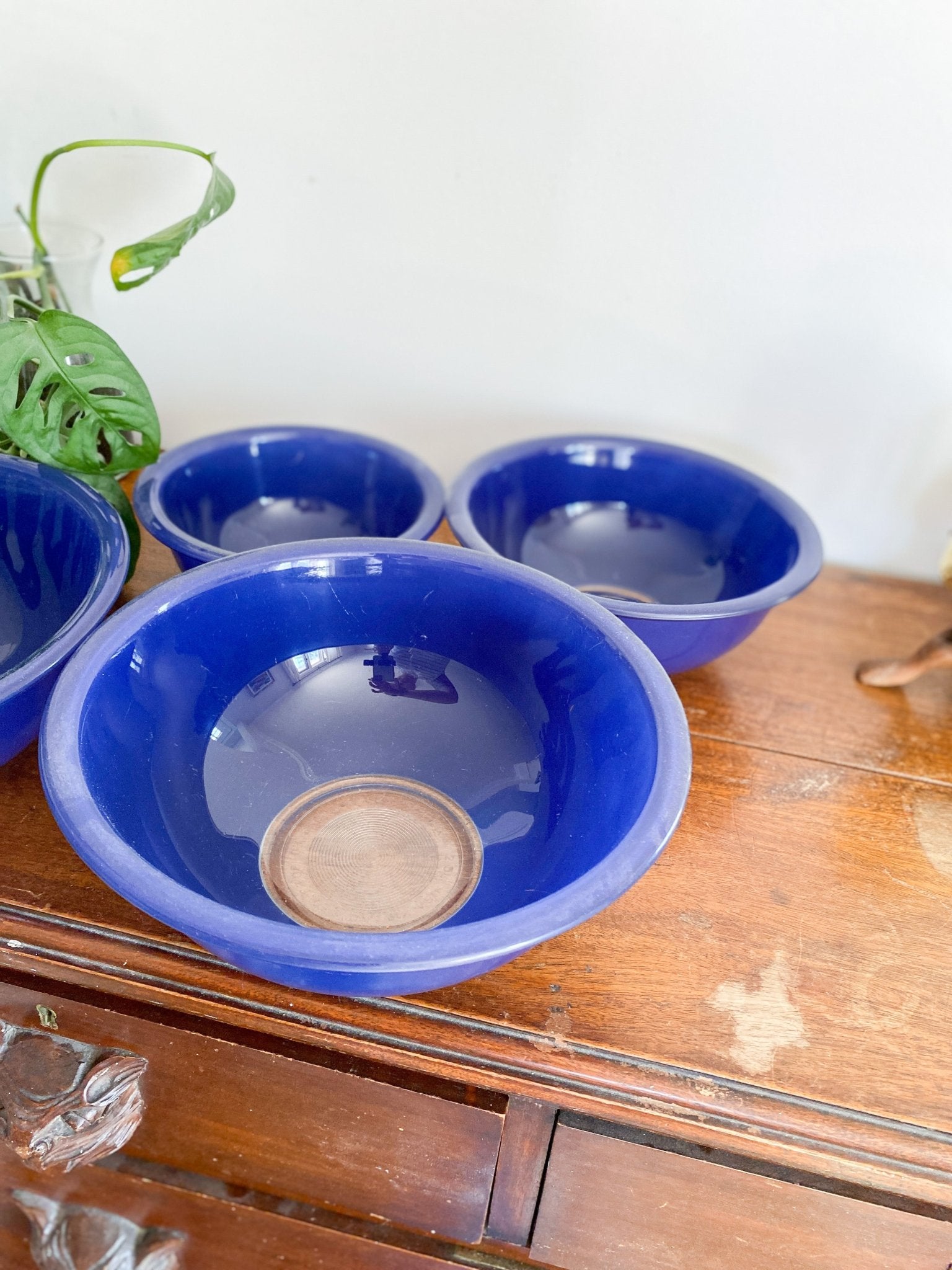 Nesting Blue Pyrex Mixing Bowls - Perth Market