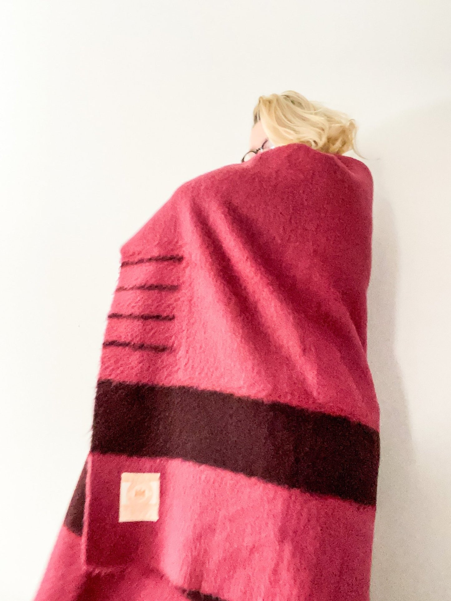 RARE Vintage Hudson Bay Company Burgundy Point Blanket - Made in England - Perth Market