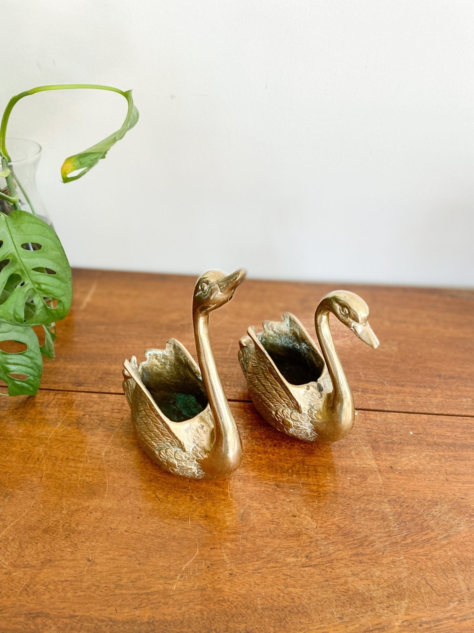 Set of Swan Brass Figurines - Perth Market