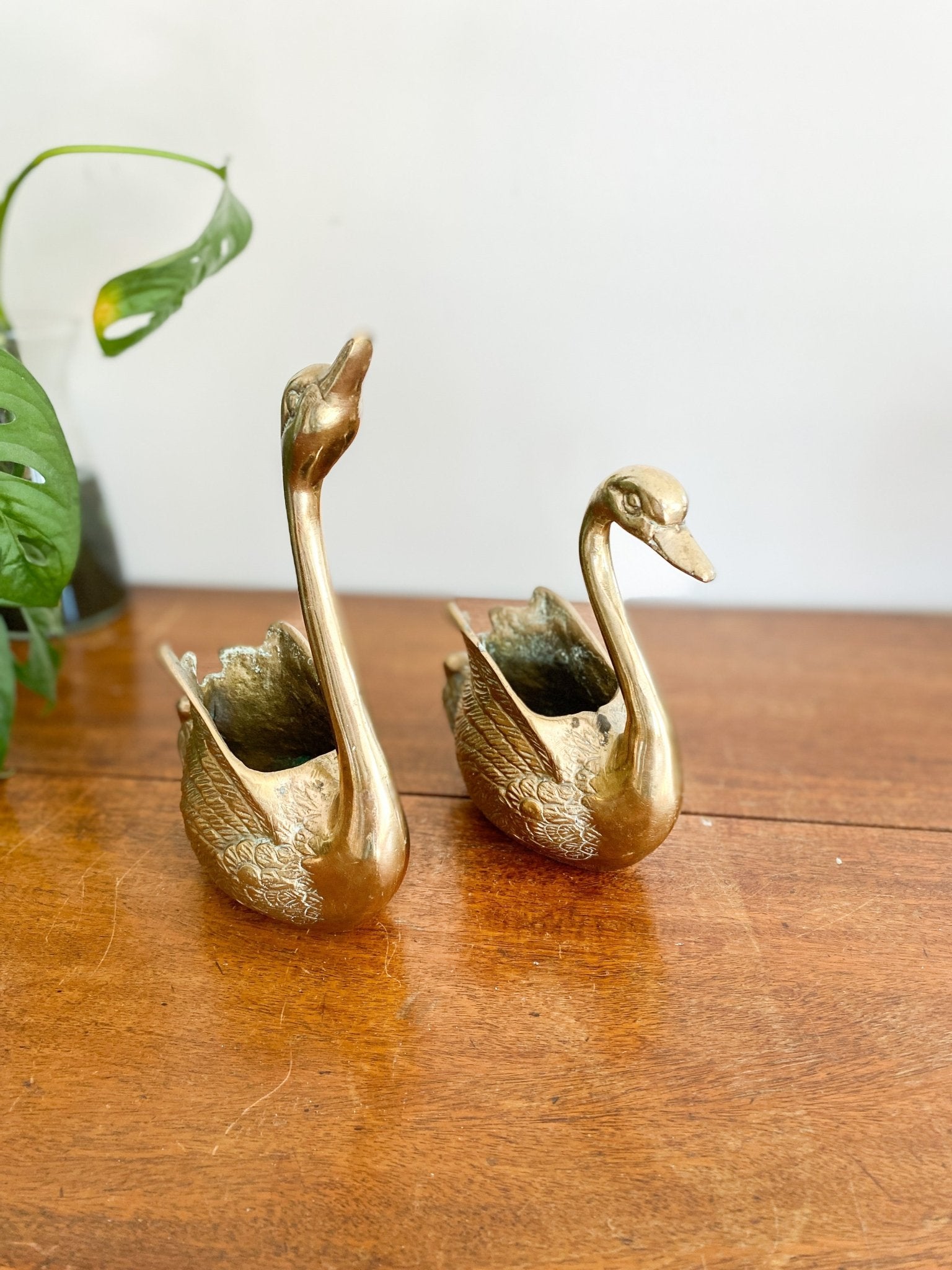 Set of Swan Brass Figurines - Perth Market