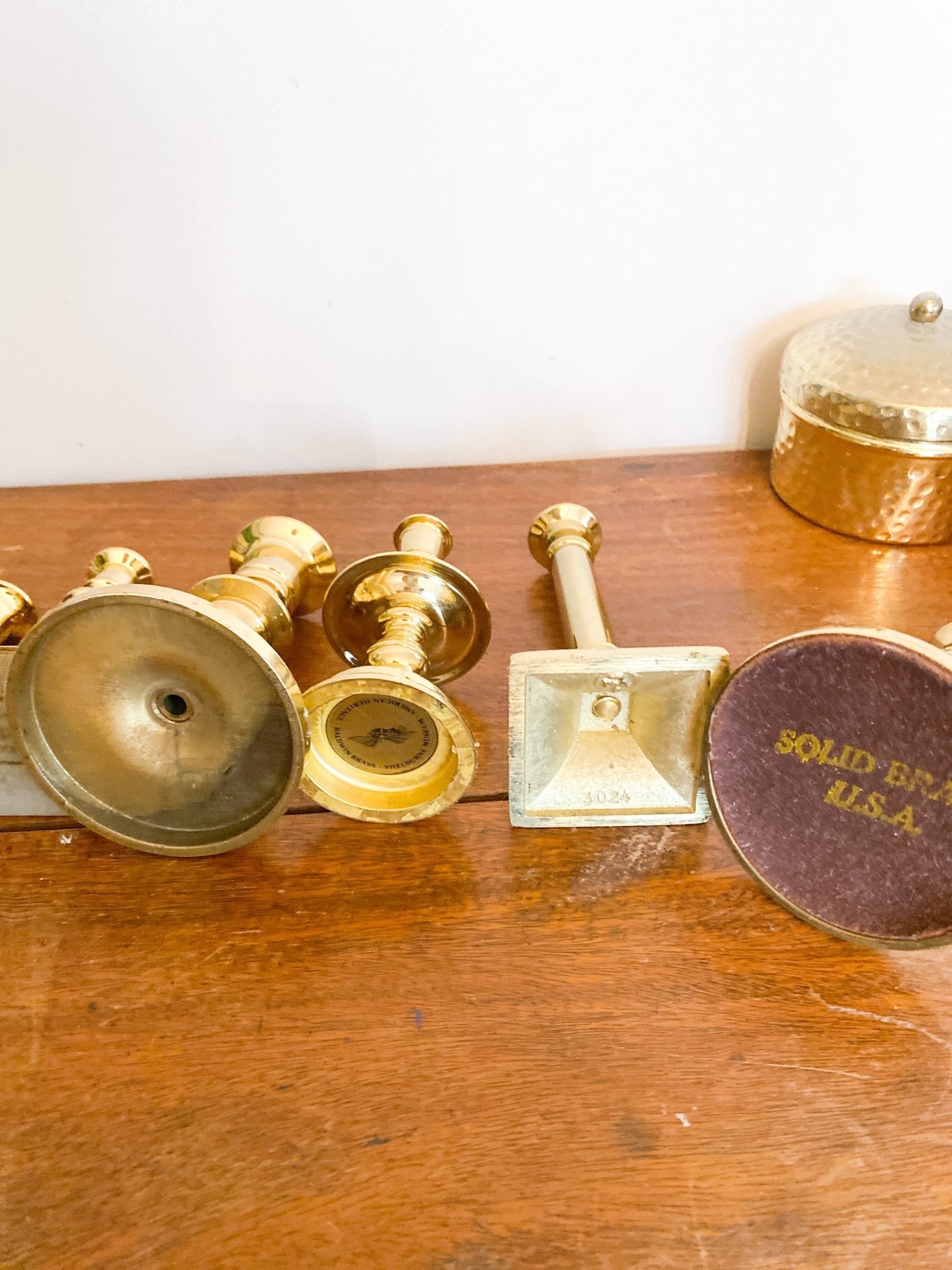 Short Stem Solid Brass Candlestick - Perth Market
