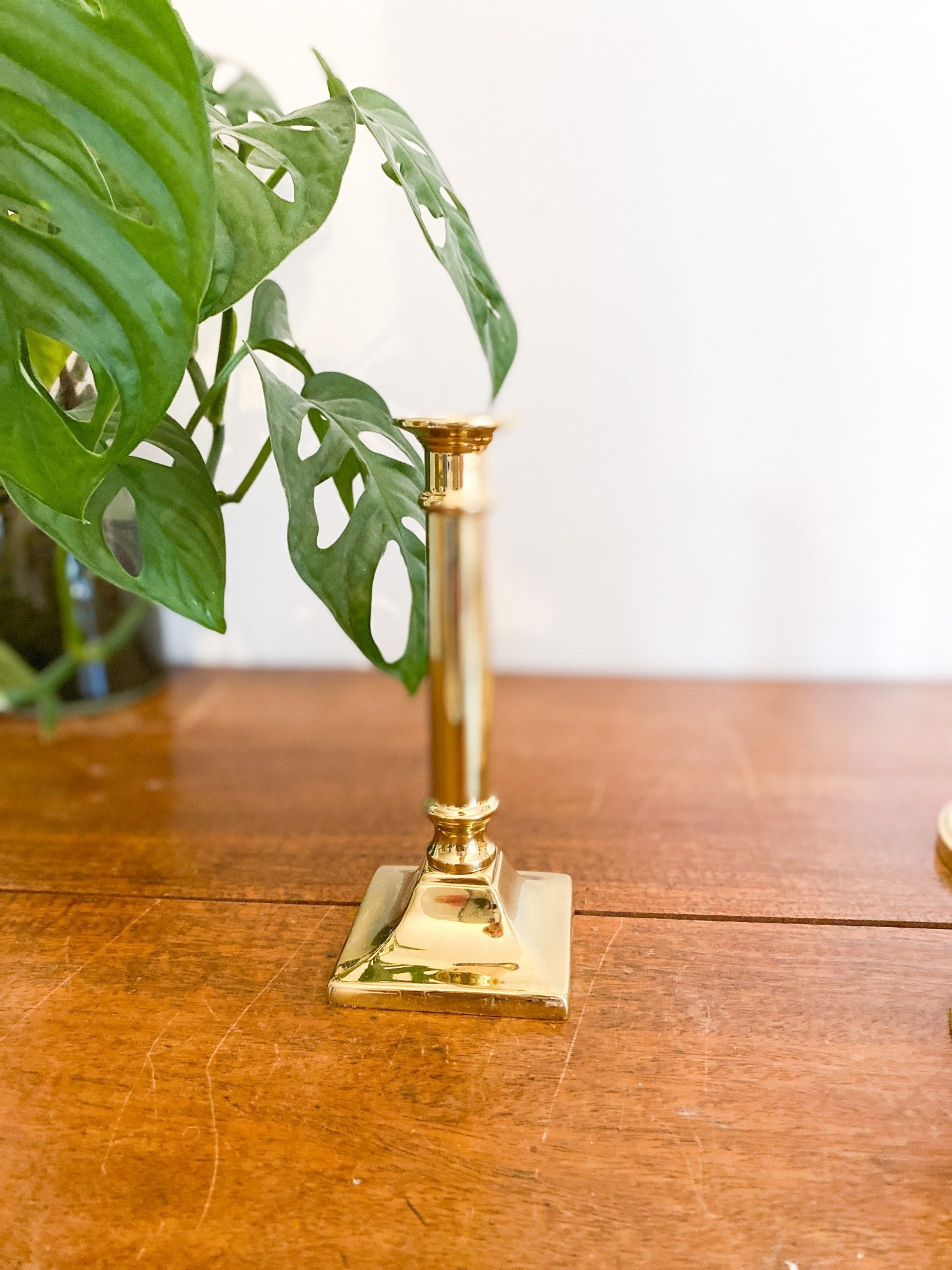 Short Stem Solid Brass Candlestick - Perth Market