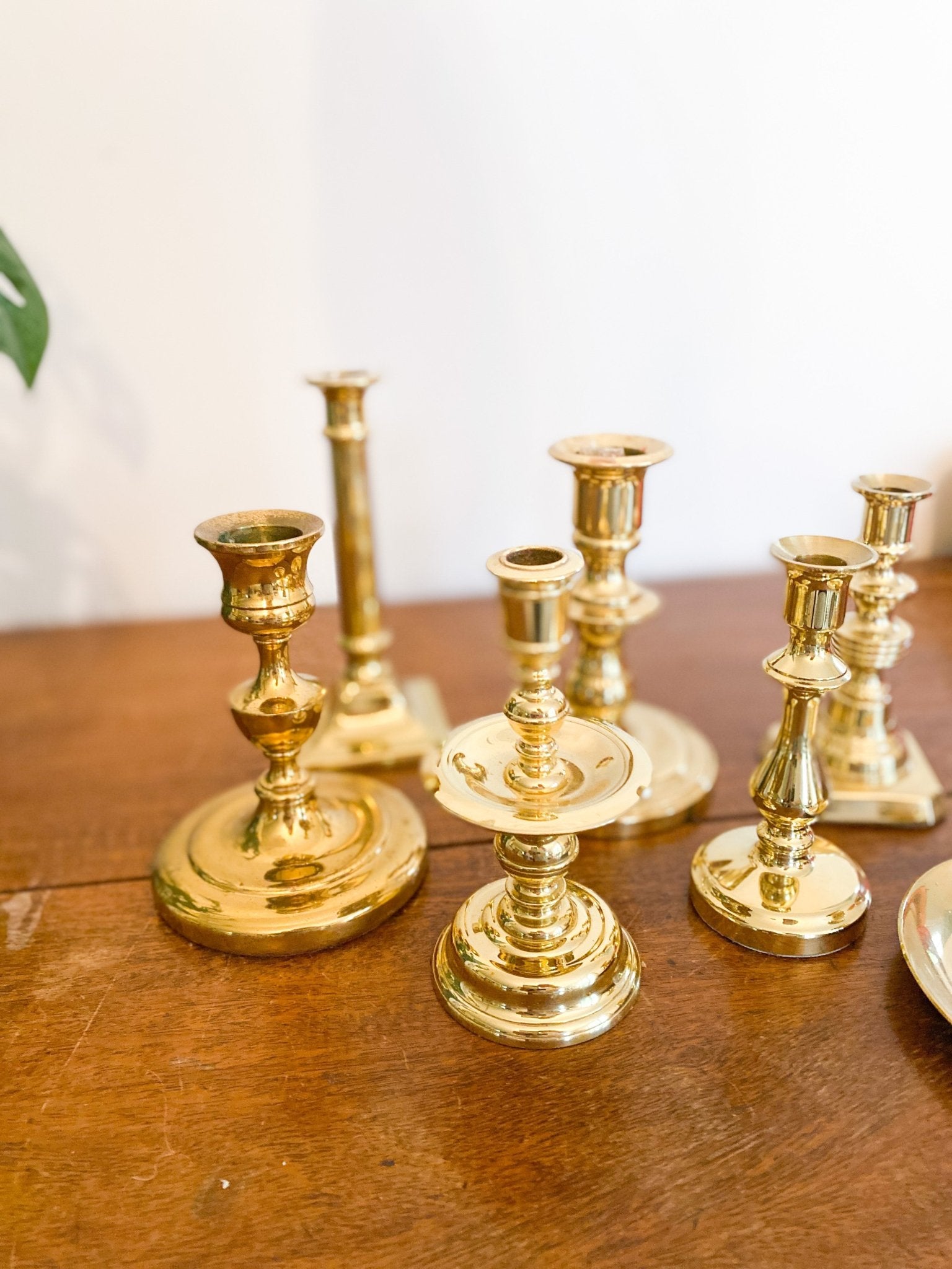 Short Stem Solid Brass Candlestick - Perth Market