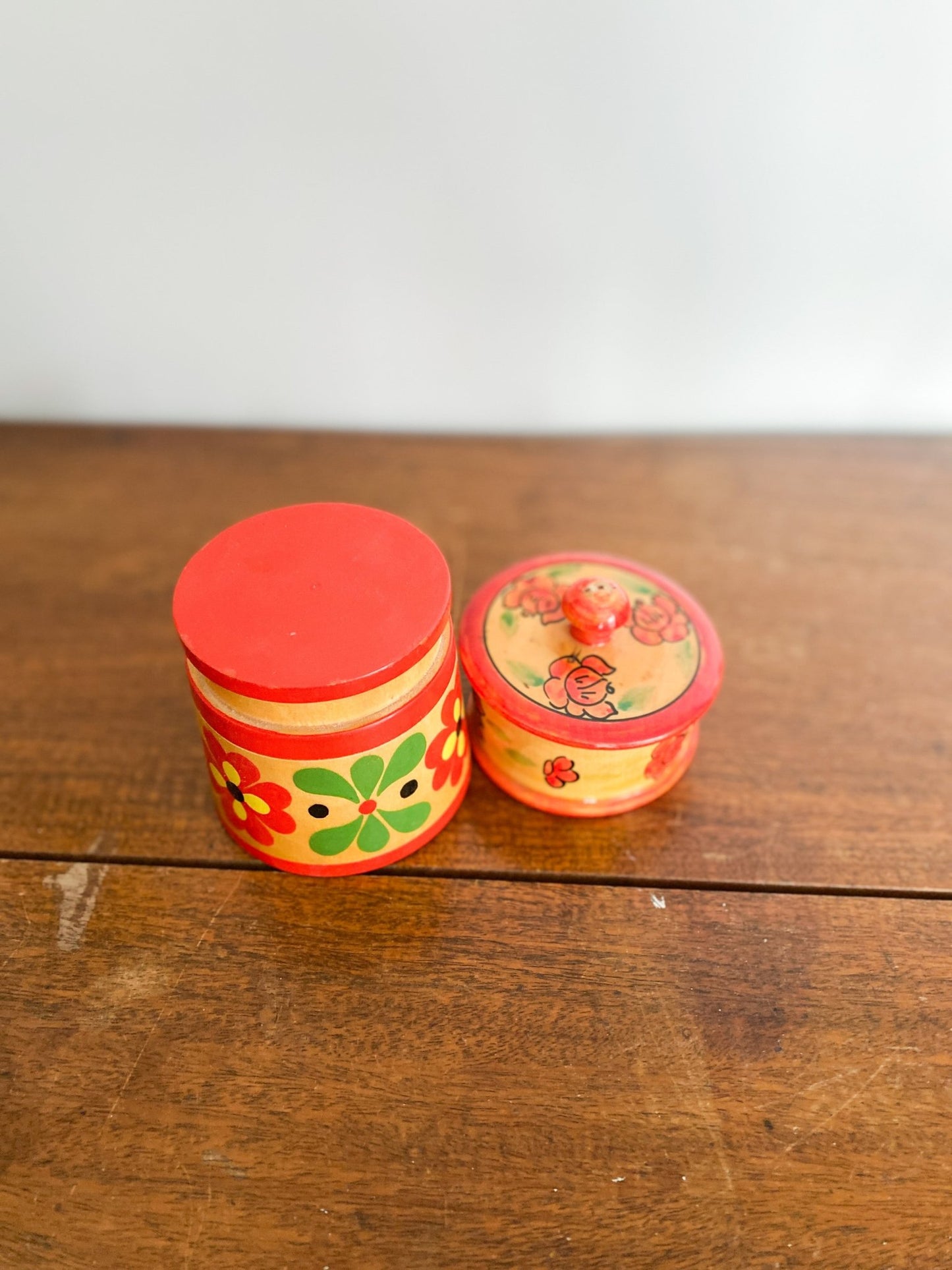 Vintage Folk Art Wooden Box - Perth Market