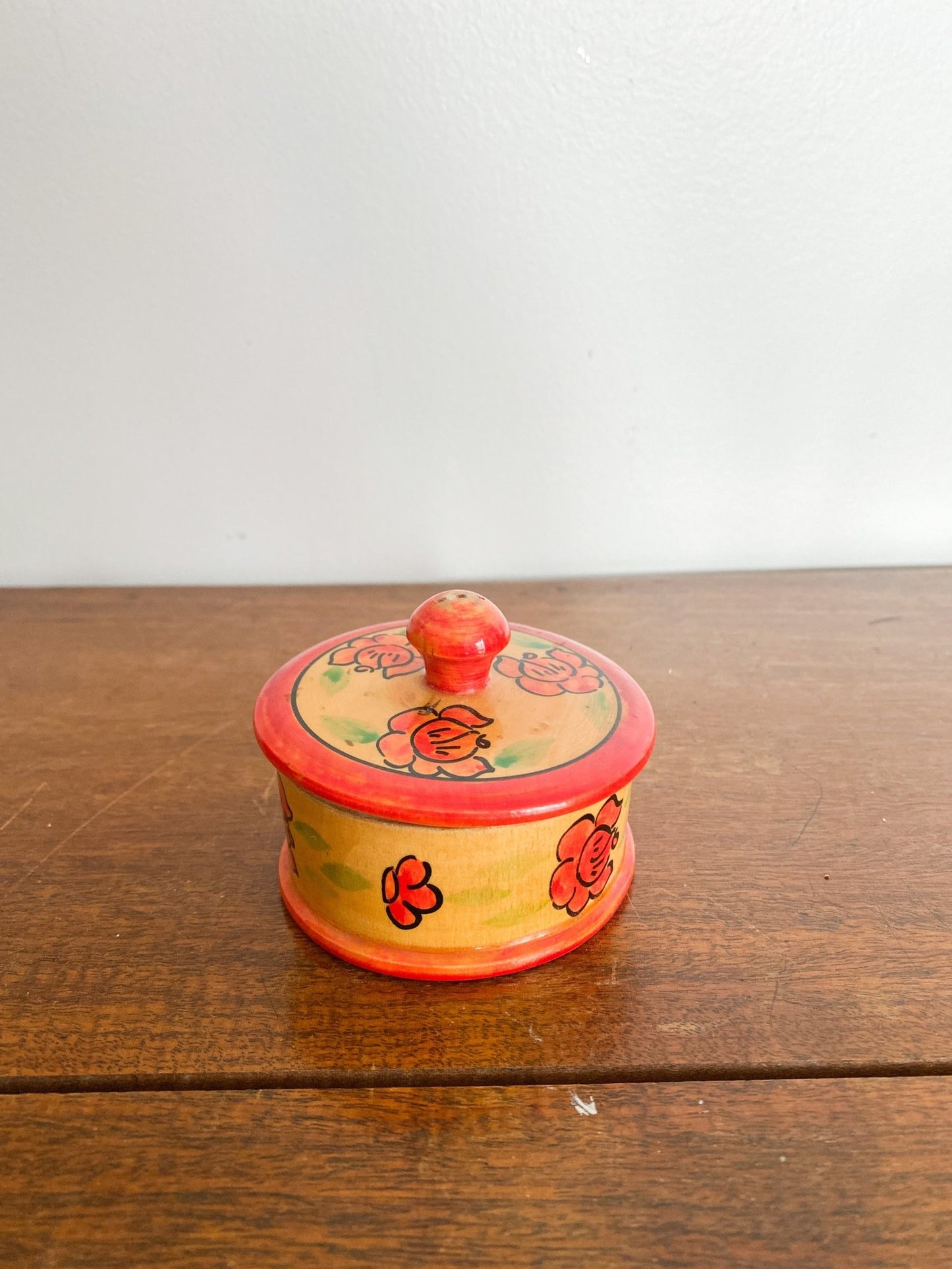 Vintage Folk Art Wooden Box - Perth Market