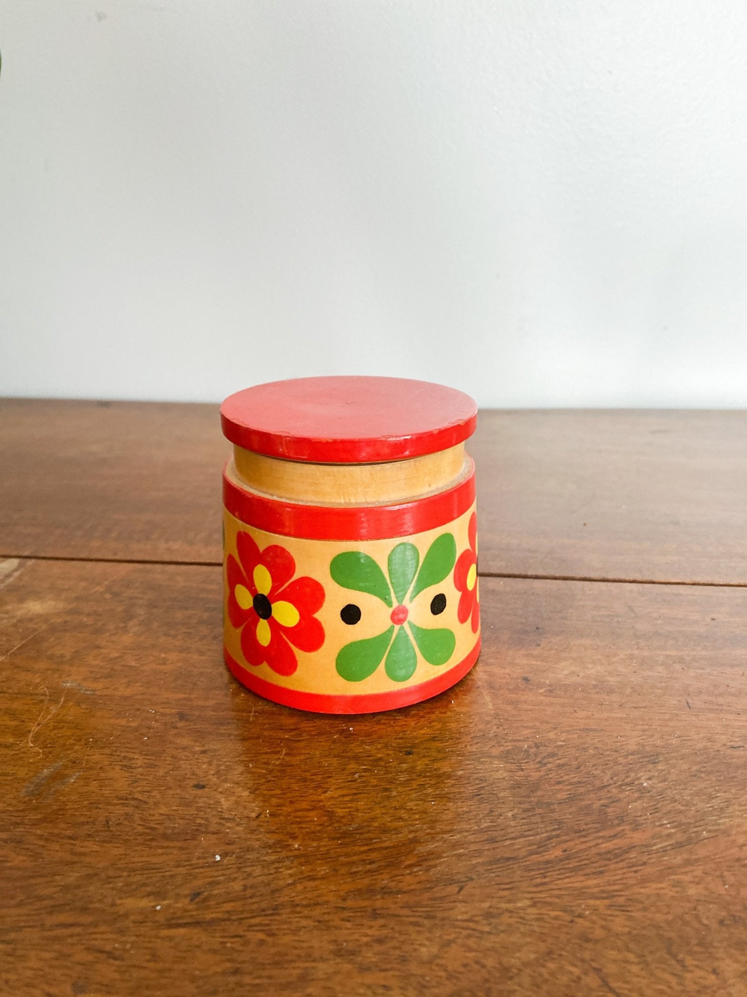 Vintage Folk Art Wooden Box - Perth Market