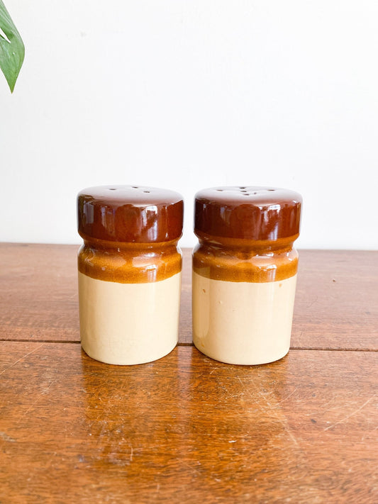 Vintage Stoneware Salt and Pepper Shakers - Perth Market