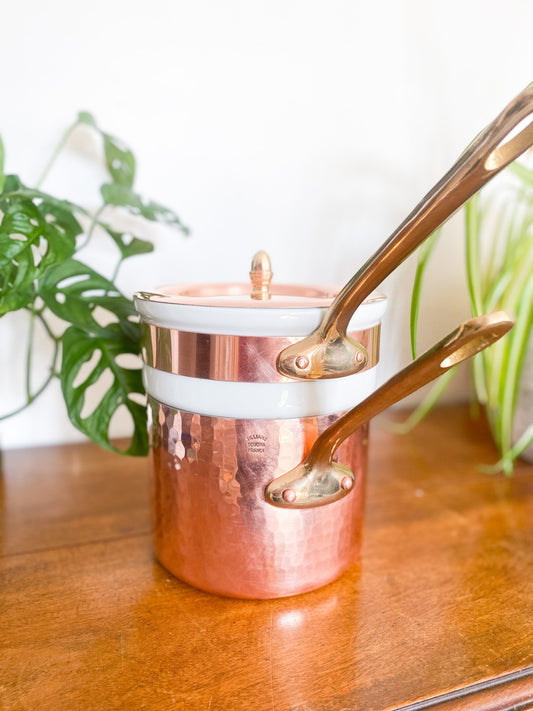 Vintage Williams Sonoma Copper Pot w/Ceramic Boiler - Perth Market